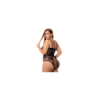 Body grande taille résille noire 